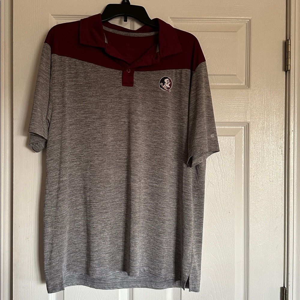 Florida State 4 Gray and Maroon Men's Polo Shirt
